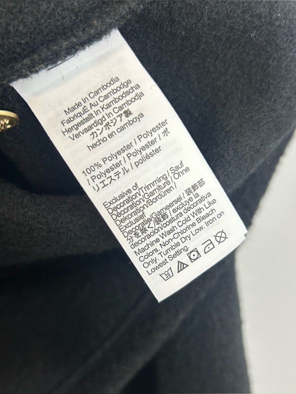 J.Crew Cropped Boucle Yarn Lady Black/White Fleece Boxy Jacket Size Xl - Picture 12 of 14